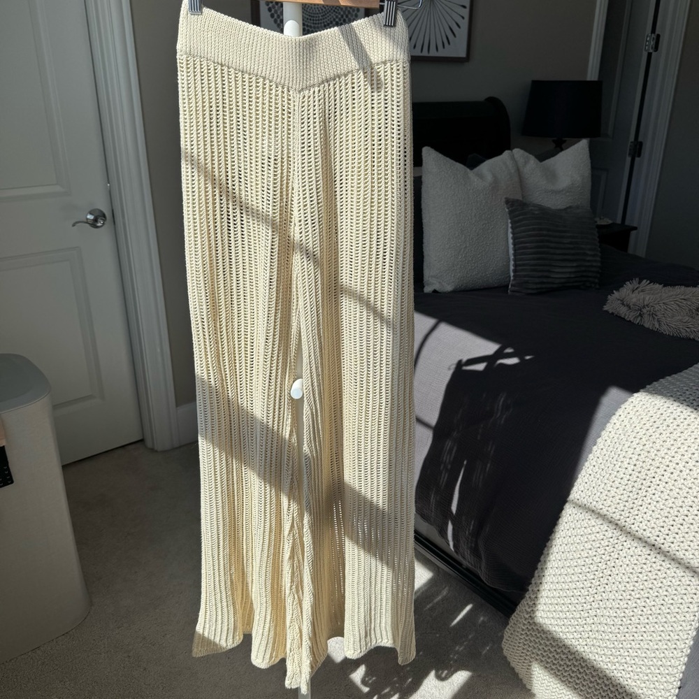 Elan Open Knit Cover-Up Pants - Picture 3 of 6